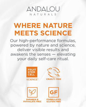 Andalou Naturals lemon and manuka leaf ingredients signaling antioxidants