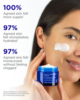 Andalou Naturals applying cream to face with smooth absorption benefit
