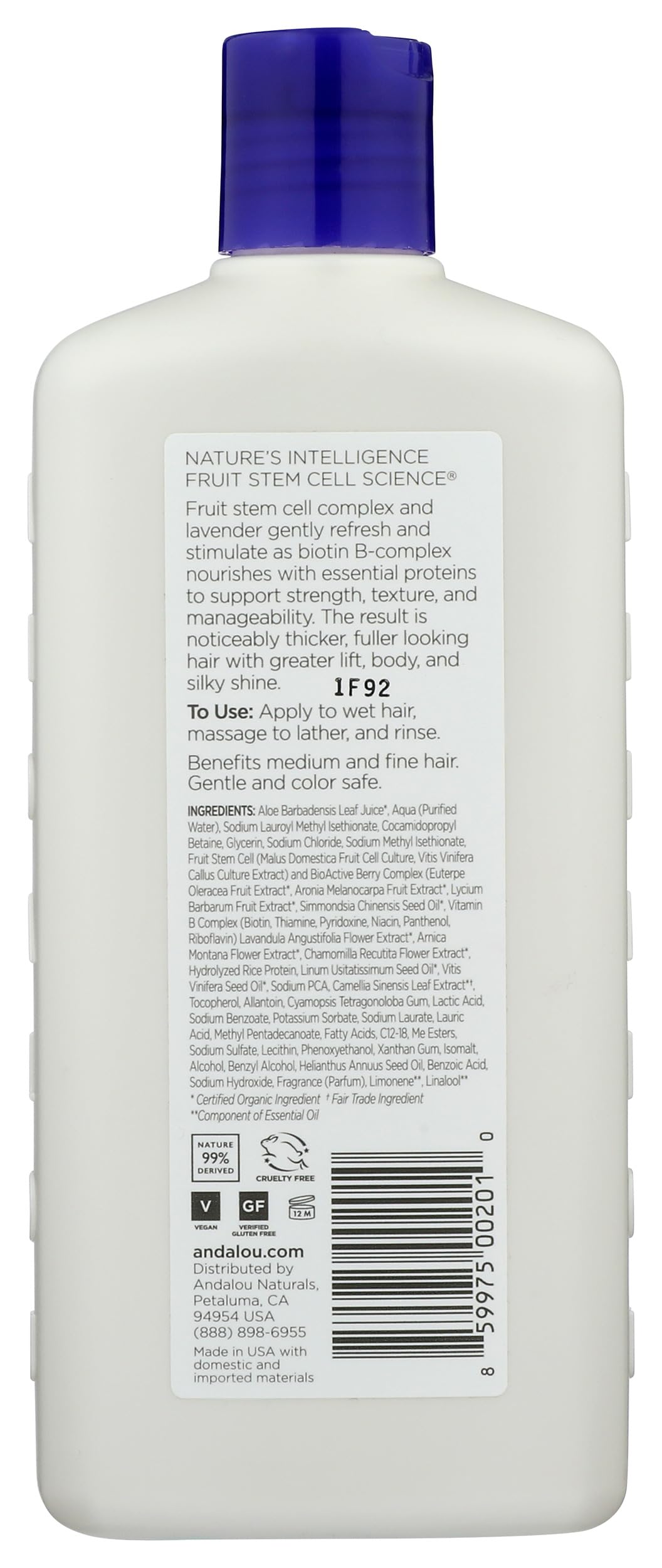Andalou Naturals pump and cap detail for easy dispensing and control