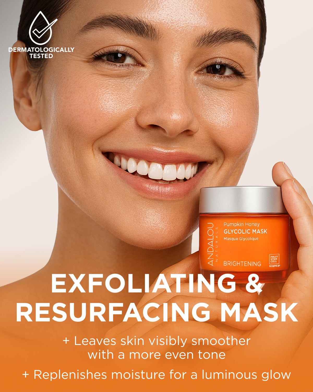 Andalou Naturals close-up mask texture highlighting smooth spreadable consistency