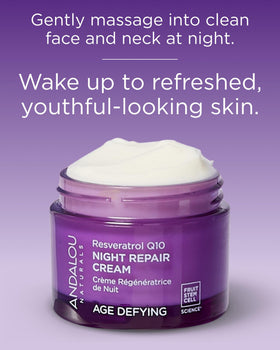 Andalou Naturals jar held in hand showing 1.7 ounce size and travel-friendly benefit
