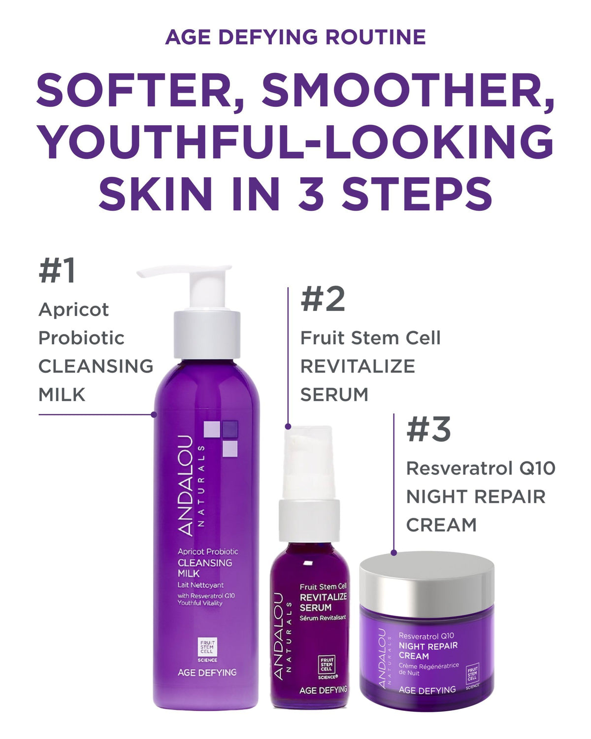 Andalou Naturals product with ingredient bottles highlighting antioxidant complex