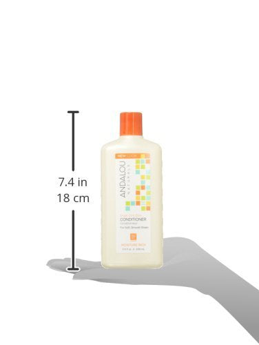 Andalou Naturals creamy conditioner texture demonstrating smooth spreadability and slip