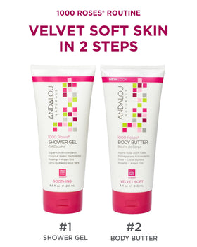 Andalou Naturals rosehip and argan oils next to jar, highlighting botanical ingredients for skin nourishment