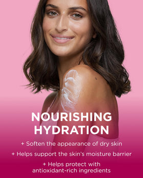 Andalou Naturals open jar revealing thick creamy texture of Velvet Soft body butter, rich moisturization