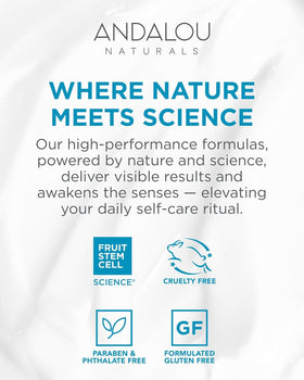 Andalou Naturals willow bark and aloe flatlay showing natural actives