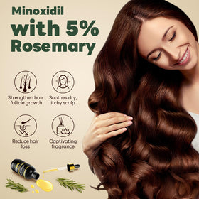 andelusita rosemary oil ingredient bottle emphasizing calming scent and conditioning