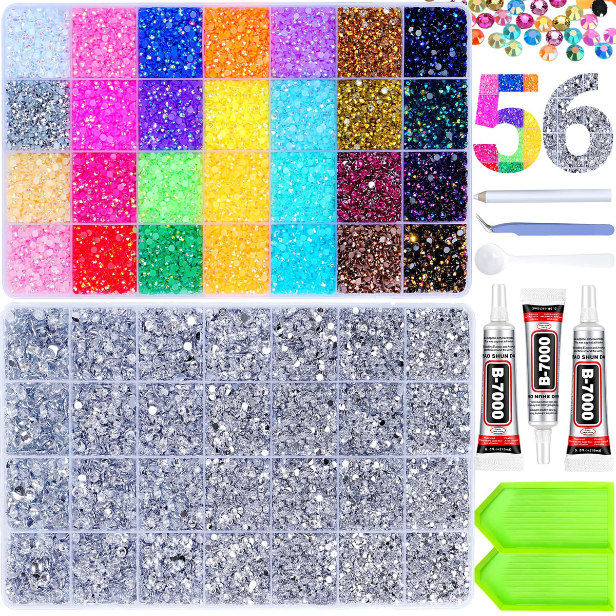 ANDGING front packaging showing complete rhinestone kit and included tools