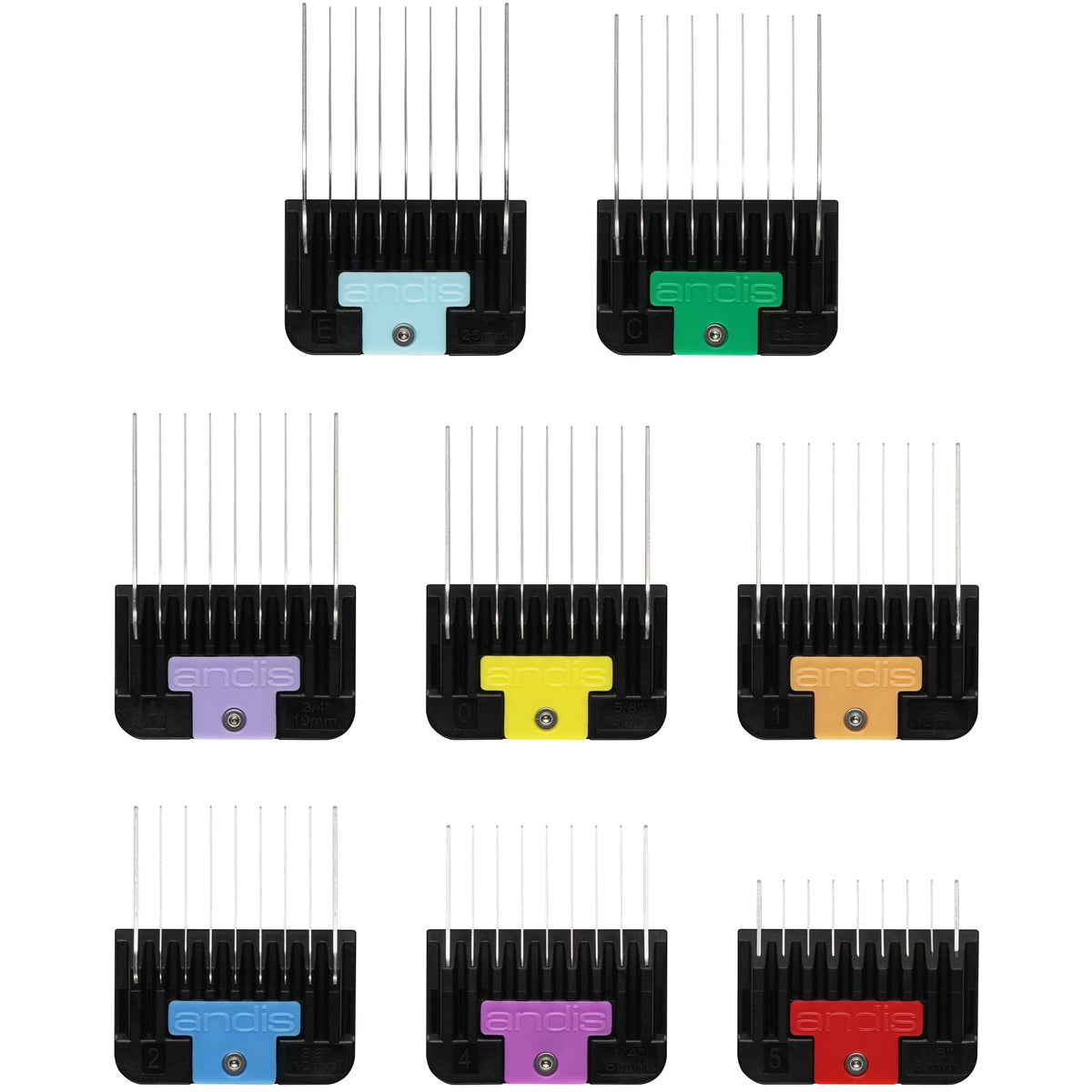 andis comb in use on trimmer demonstrating secure spring-clip fit for faster switching