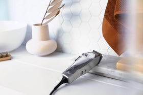 Andis heavy-duty 8-foot cord and plug showing extended reach for salon flexibility