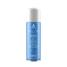 Andis front can image showing label and 15.5 oz size benefits