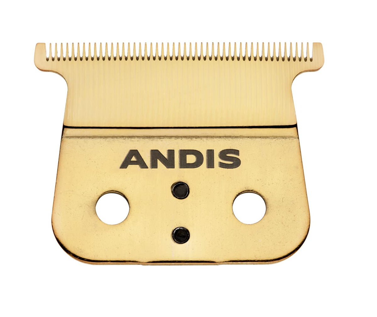 Andis gold GTX-EXO close-up of fine teeth highlighting precise detailing