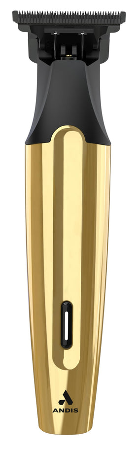 Andis Insight Slim front view showing gold finish and slim body for precise handling