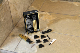 Andis Insight close-up of titanium-coated T-blade highlighting durability and smooth cuts