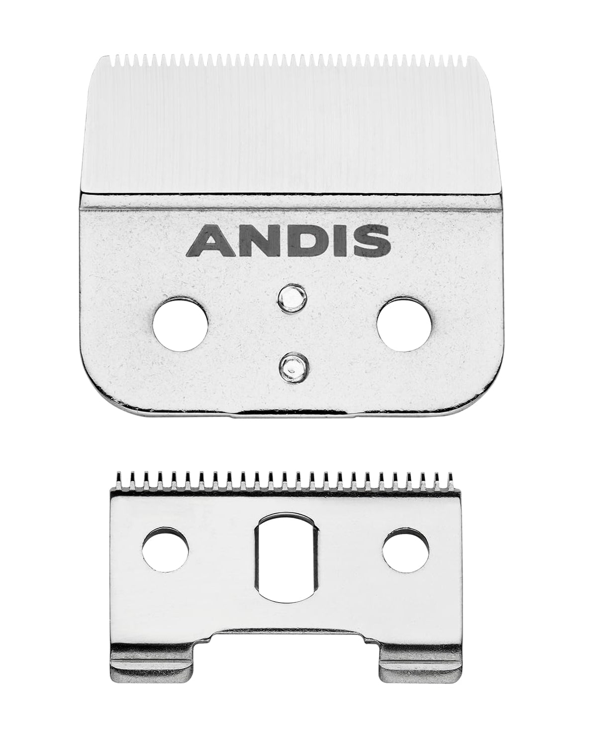 Andis Outliner blade front view showing sharp T-blade for precise edging