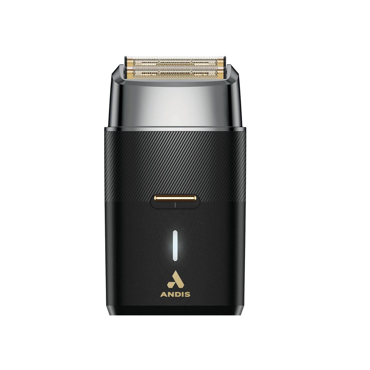 Andis Pro Foil Plus II front profile showing sleek ergonomic shape and easy handling benefit