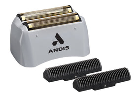 Andis replacement foil and cutter front view showing fit and professional benefit