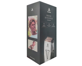 Andis TS-2 seated in snap-in charge stand for convenient storage and quick charging