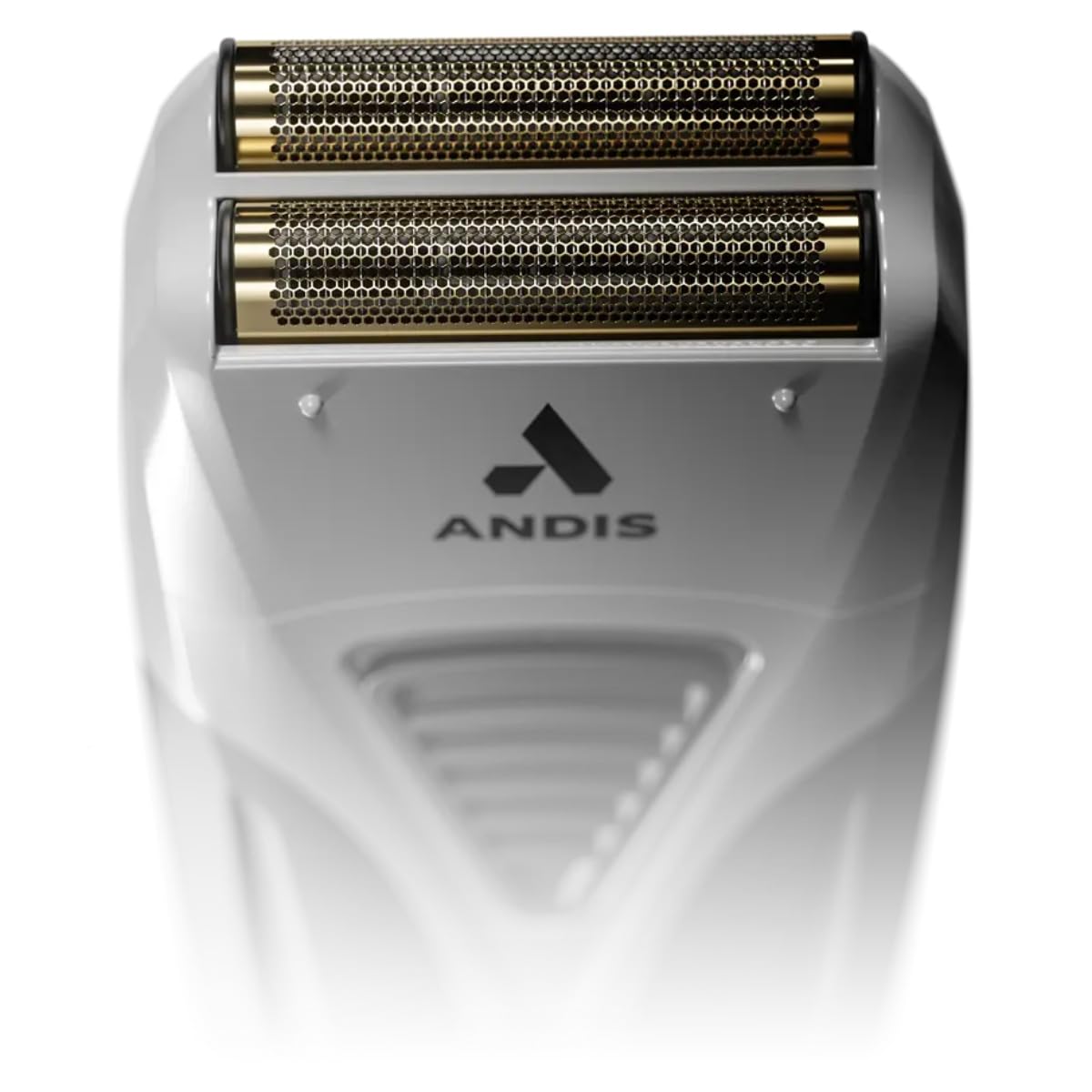Andis TS-2 side profile highlighting rubber grip for comfortable professional control