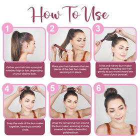 Andlane demo forming a relaxed messy bun with the tool for effortless volume