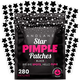 Andlane black star pimple patches front view showing pack and quantity benefit: stylish treatment