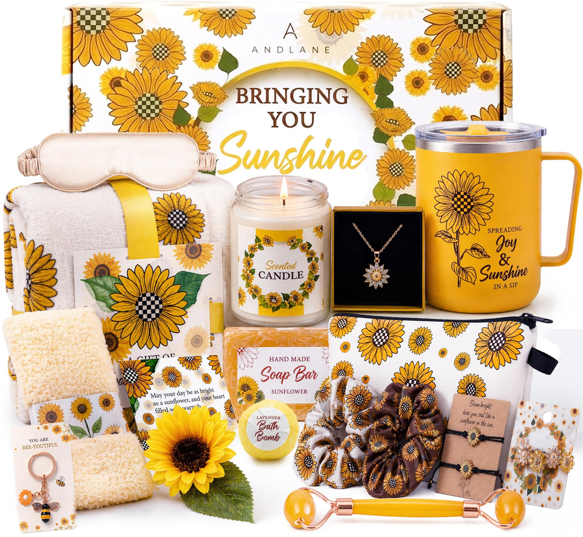 Andlane front packaging showing sunflower box and ready-to-gift presentation