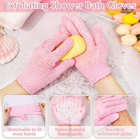 Anezus back scrubber draped over bathtub to show length and reach for hard-to-reach areas