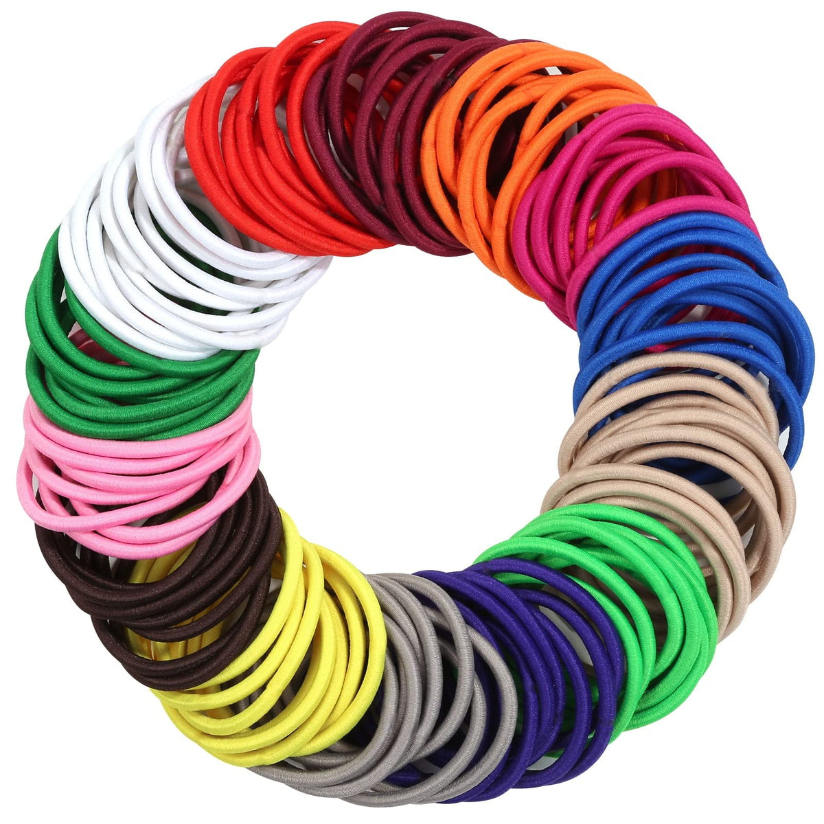 Anezus front packaging showing 200 colorful hair ties and product count benefit