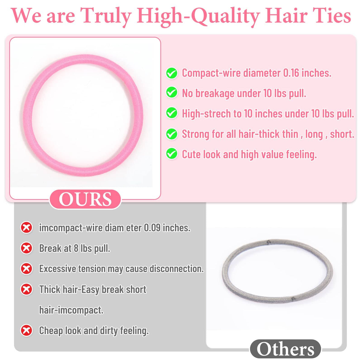 Anezus hair tie in a ponytail demonstrating secure hold without snagging benefit