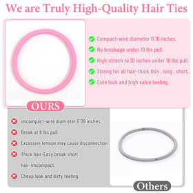 Anezus hair tie in a ponytail demonstrating secure hold without snagging benefit