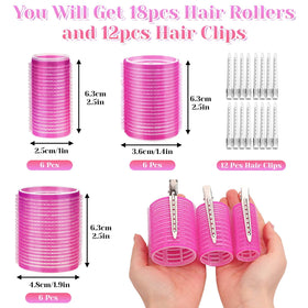 anezus roller with stainless steel clip detail securing hair neatly