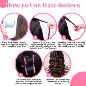 anezus rollers in hair application creating volume and defined curls