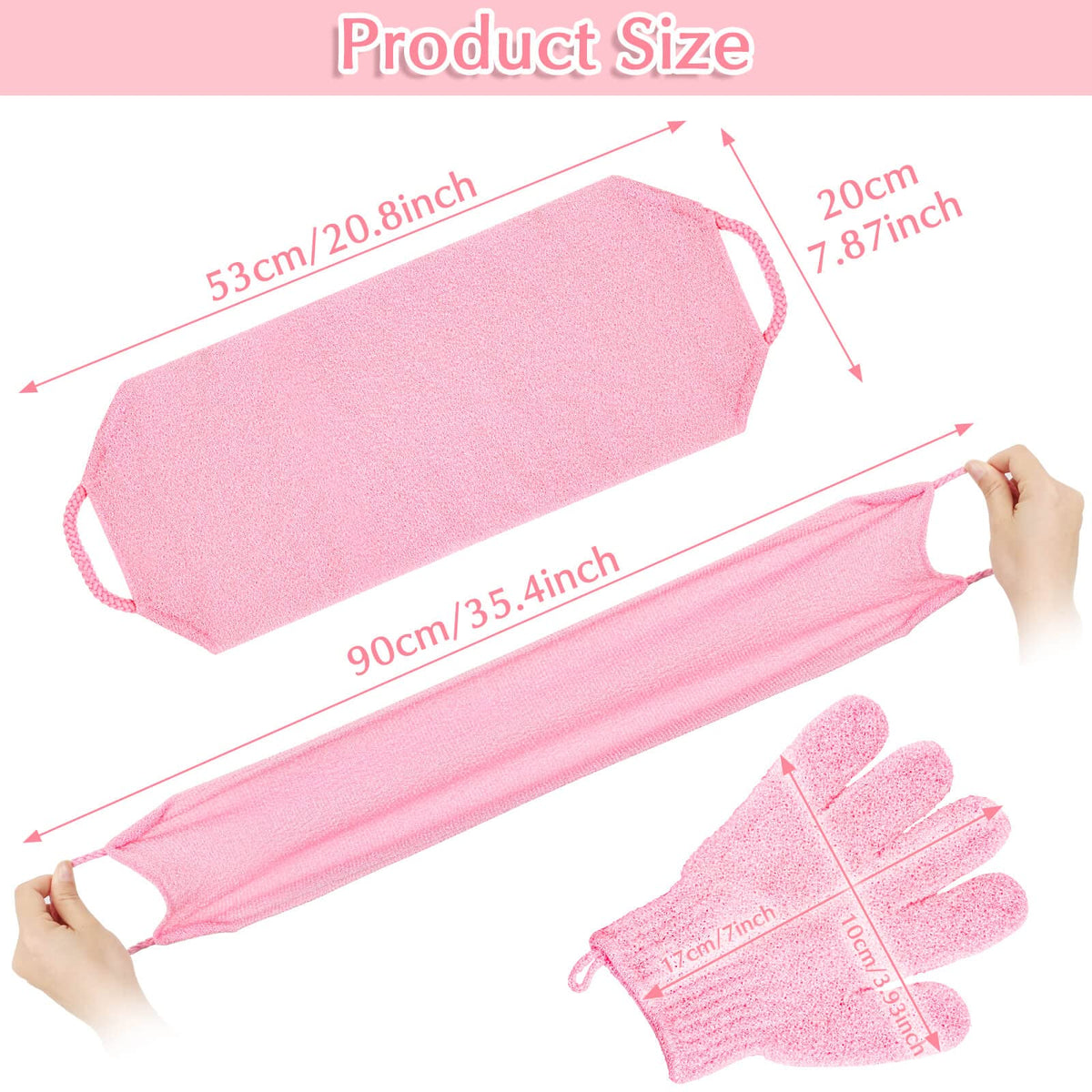 Anezus scrubber and glove beside a hand to show scale and easy handling benefit