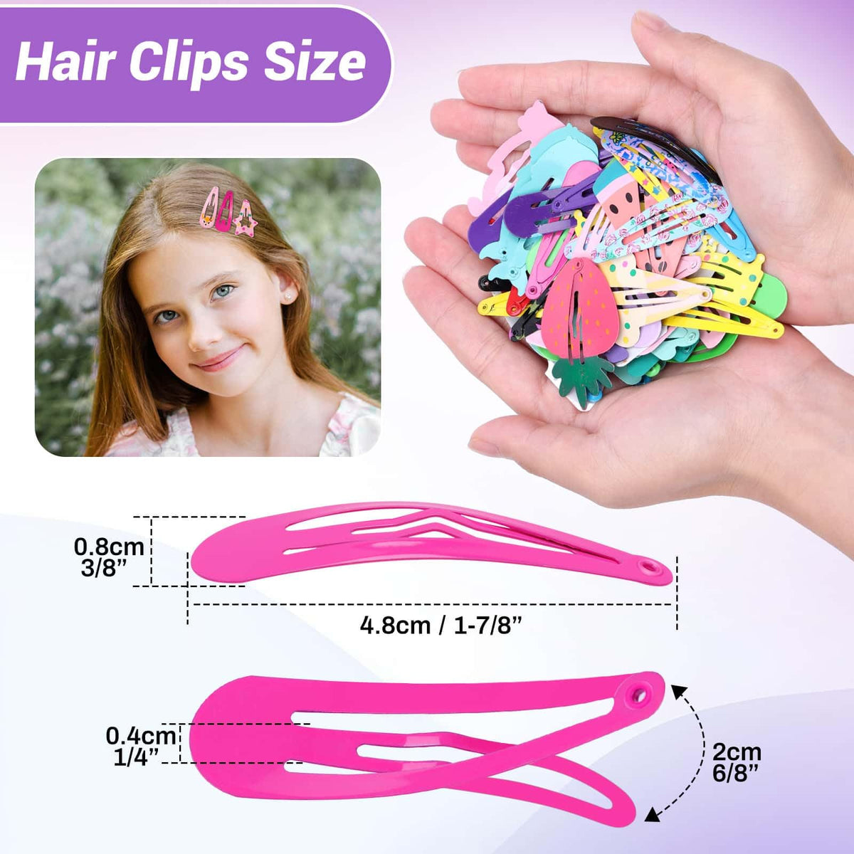 Anezus assorted colored clips displayed for mix-and-match outfits