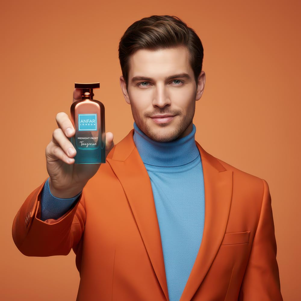 ANFAR LONDON citrus, spice and amber ingredient arrangement emphasizing scent profile