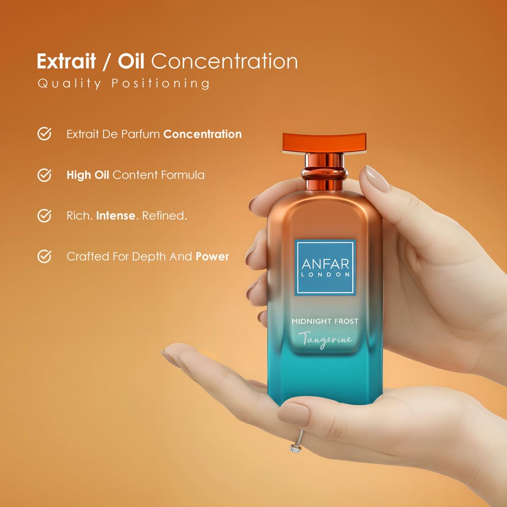 ANFAR LONDON fragrance being sprayed on wrist to show application and projection