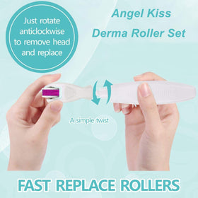 Angel Kiss kit held in hand for scale showing travel-friendly compact size