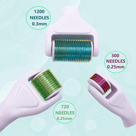 Angel Kiss close-up of three interchangeable roller heads illustrating versatility