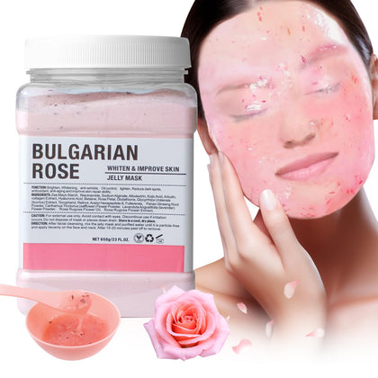 Angeland front label jar showing product identity and rose benefit