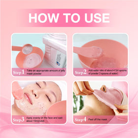Angeland peel-off mask on model face demonstrating gentle removal