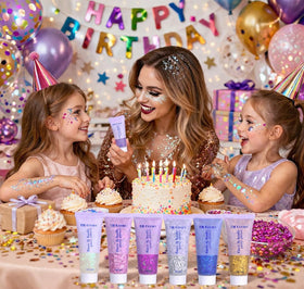 Angels Beauty 100ml tube beside hand to show true size and portability