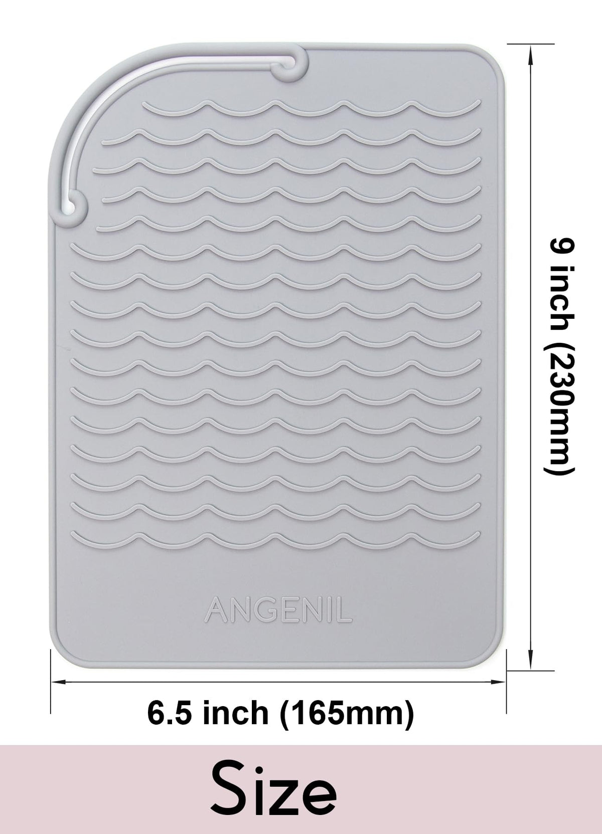 ANGENIL silicone edge detail showing durable, scratch-resistant finish