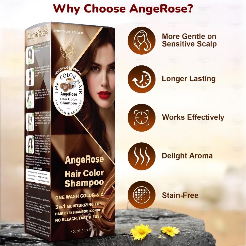 AngeRose bottle on bathroom shelf lifestyle showing convenience benefit