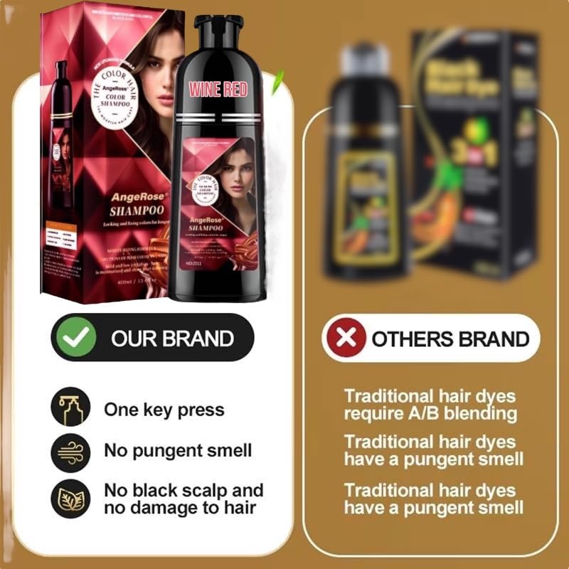 AngeRose bottle beside everyday items showing 400ml value benefit