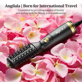 ANGILALA finished medium-length hair showing volume and smooth salon-style finish