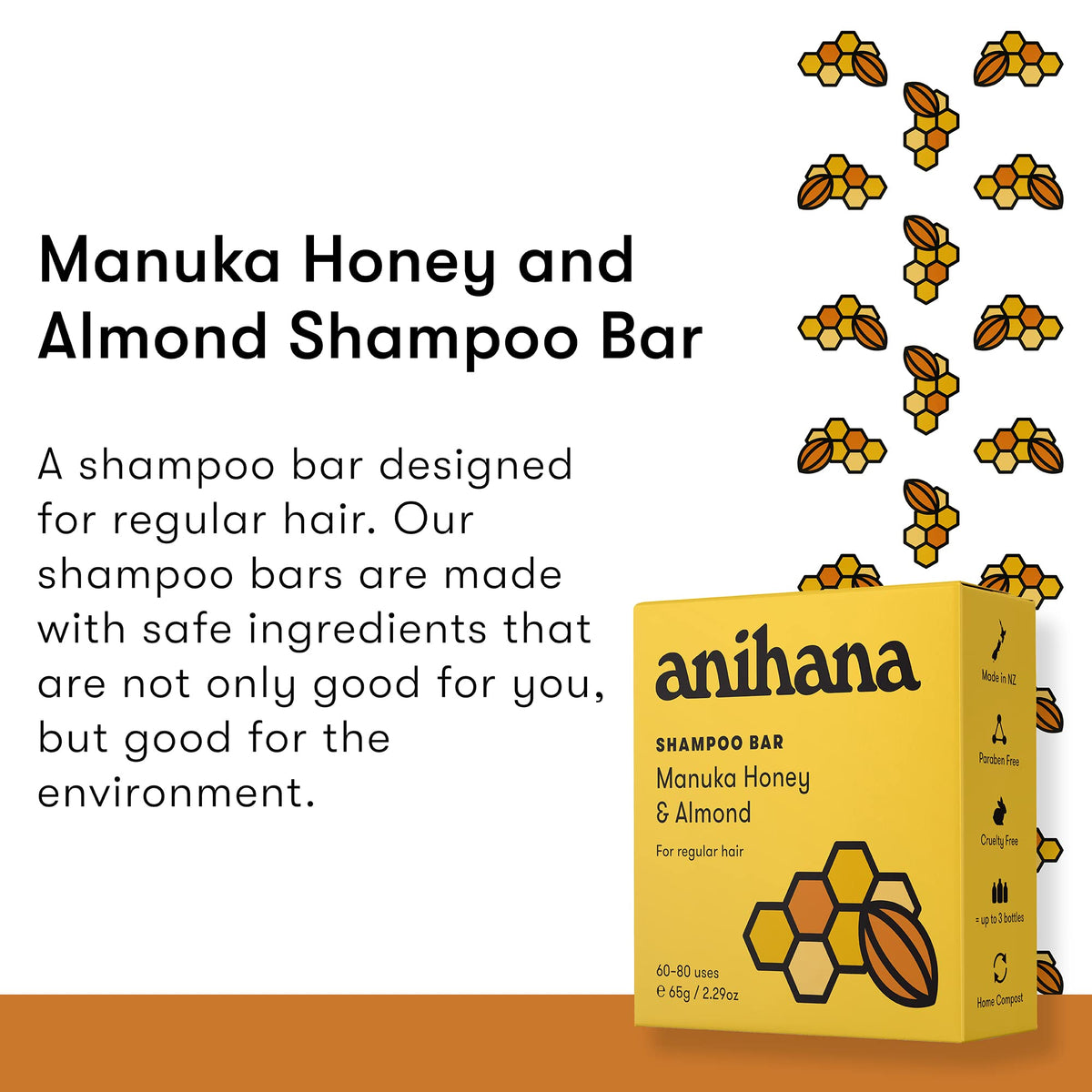 ANIHANA close-up of shampoo bar texture, emphasizing gentle cleanse