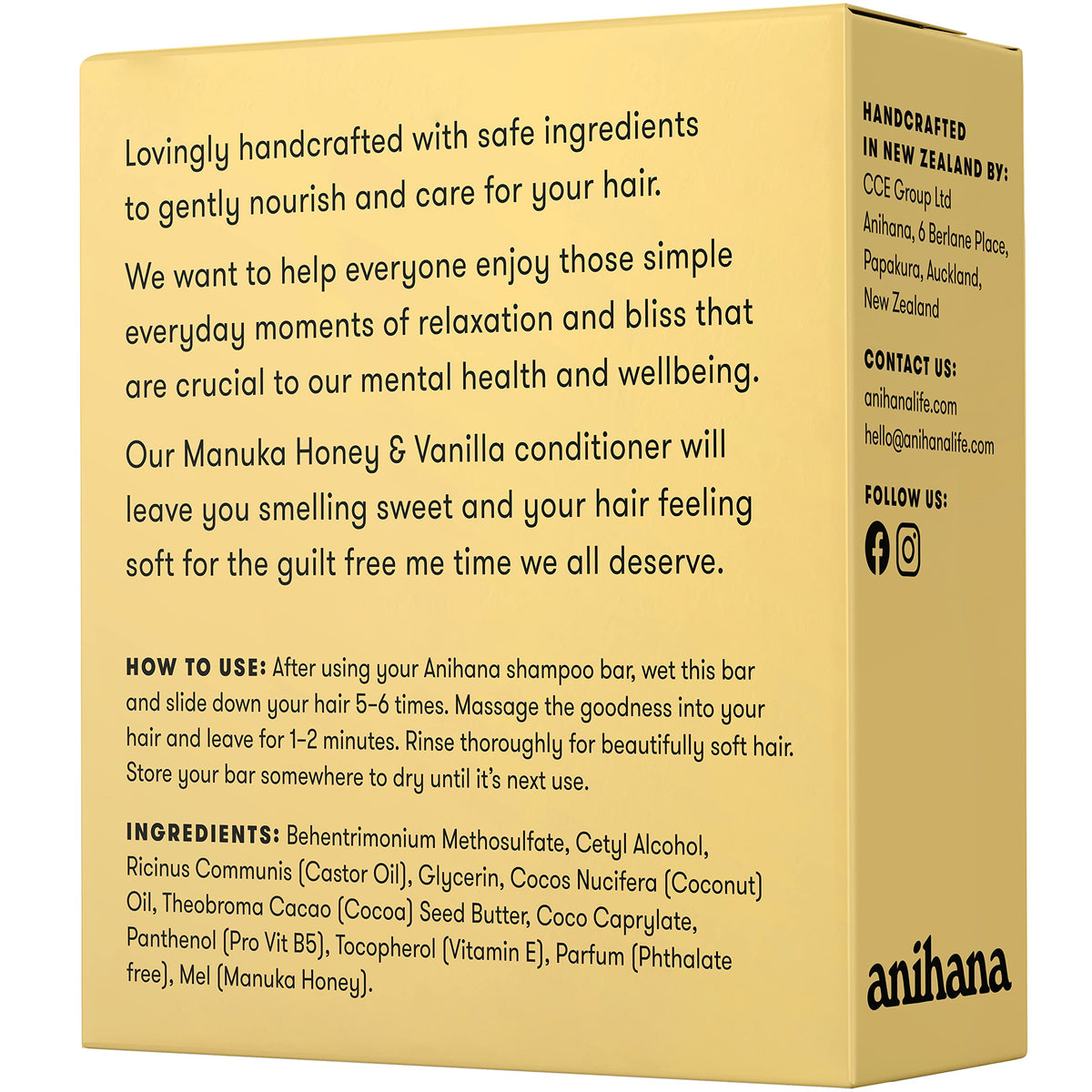 ANIHANA unboxed bar with compostable packaging showing sustainable choice