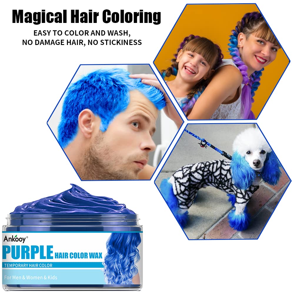 ANKOOY applied on a child's hair streak, bright result and playful styling benefit visible