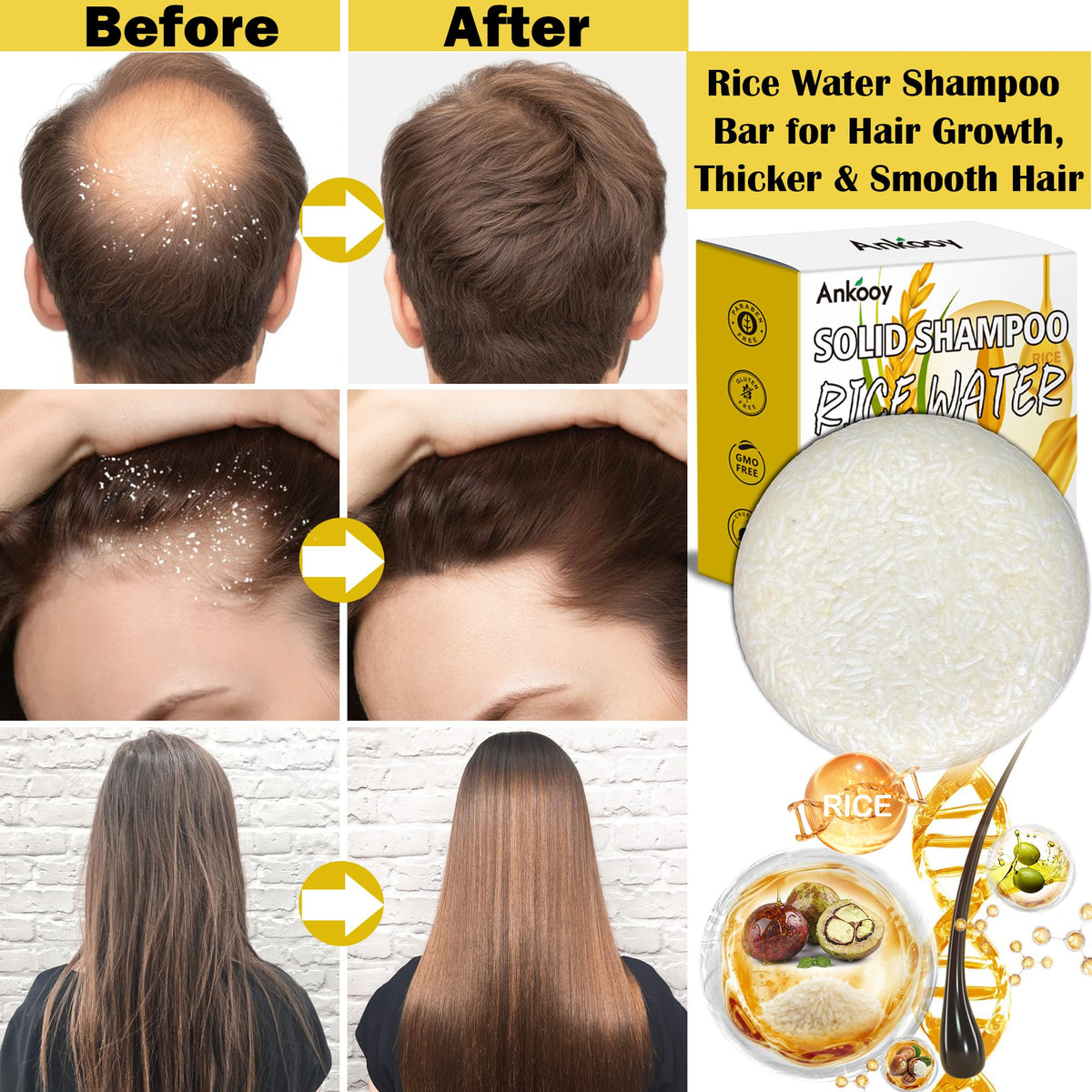 ANKOOY lather demonstration producing rich foam that clarifies buildup and softens hair