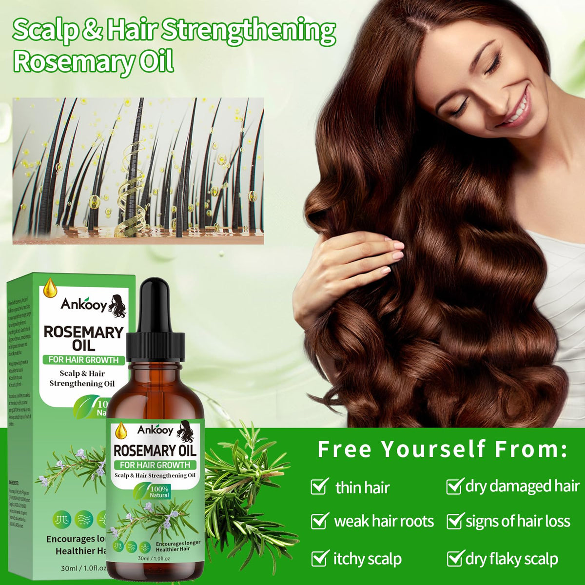 ANKOOY visible improvement on hair ends for smoother, strengthened strands
